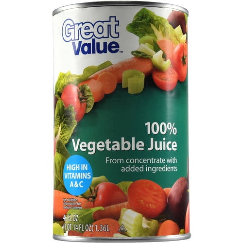 Great Value 100 Vegetable Juice, 46 Fl. oz.