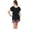 thumbnail image 3 of Bimba Women's Pig Pattern Nightwear Solid T - Shirt And Shorts 2 Pcs Set - 16, 3 of 5
