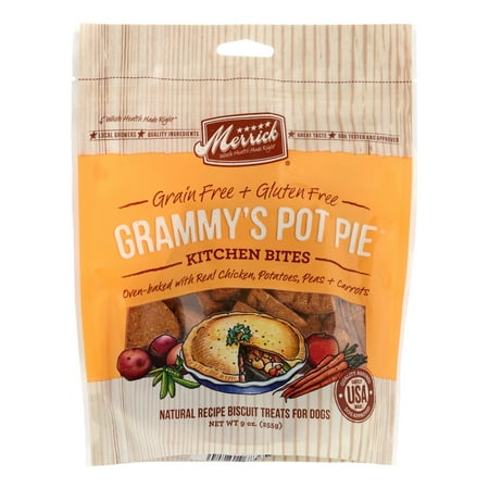 Merrick Kitchen Bites Grain-Free Grammy's Pot Pie Dry Dog Treat, 9 oz ...