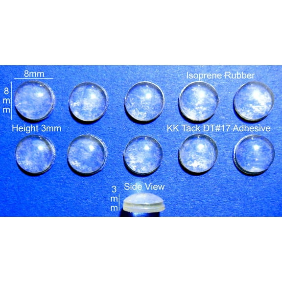 VATH Self Adhesive Isoprene Rubber Feet 8mm(L)x 8mm(W)x 3mm(H) 10pcs [RB79]