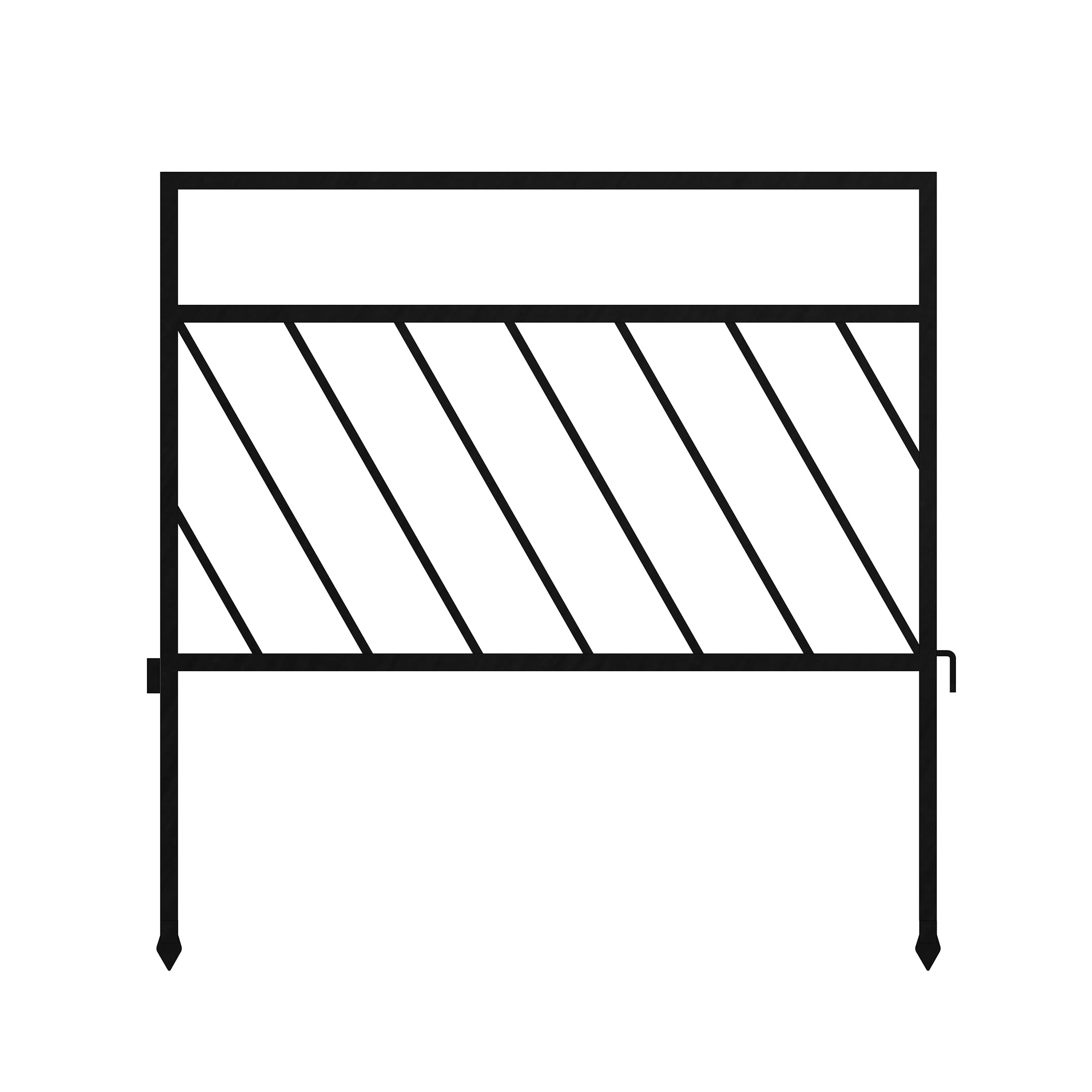 (12 pack) 18in H x 17.5in W Black Steel Diagonal Garden Border
