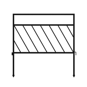 Expert Gardener Garden Border Edging, Steel Diagonal Design