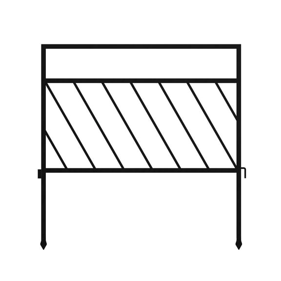 Expert Gardener 18in H x 17.5in W Black Steel Diagonal Garden Border