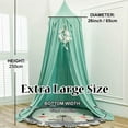 thumbnail image 2 of Hanging Play Tent Children Reading Canopies, Round Dome Princess Castle Dreamy Bedding for Girls Room House Décor, 65*250*400cm - green, 2 of 6
