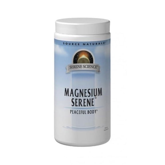 Source Naturals Serene Science Magnesium Serene, Peaceful Body, Tangerine Flavored, 9 Ounces