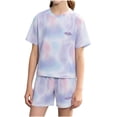 thumbnail image 2 of Amidoa Girls Summer Outfit Sets 2 Piece T-Shirt Short Sleeve and Shorts Set Kids Clothing Sets Purple Size 8, 2 of 9
