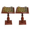 thumbnail image 1 of Juguetes de Ajedrez en Miniatura Zulema 2pcs 1/12 Aleación Dollhouse Mini Tablero de Ajedrez, 1 of 8