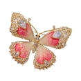 thumbnail image 4 of Broche de mariposa, Pin de solapa, regalo para mujer, ramillete brillante, broche de diamantes de imitación, joyería para traje de boda, accesorio de, 4 of 9