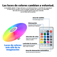 thumbnail image 4 of Foco Led Bocina Bluetooth Rgb Multicolor + Control Remoto Blanco, 4 of 5