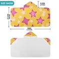 thumbnail image 4 of Yayeee Kids Hooded Towels Toddler Soft Absorbent Beach Bathing Wrap 50" x 23.5", Large Pink Stars, 4 of 5