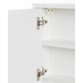 thumbnail image 4 of White Wall Mounted Bathroom Storage Cabinet, Mirrored Vanity Medicine Chest with 3 Shelves, 4 of 6