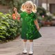 thumbnail image 5 of Niñas Vestido de Día de San Patricio 3-12 Años Niños Verano Casual Cuello Redondo, 5 of 9