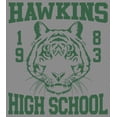 thumbnail image 2 of Netflix Junior's Stranger Things Hawkins High School Tiger 1983 Cowl Neck Sweatshirt Gray Heather 2X Large, 2 of 4