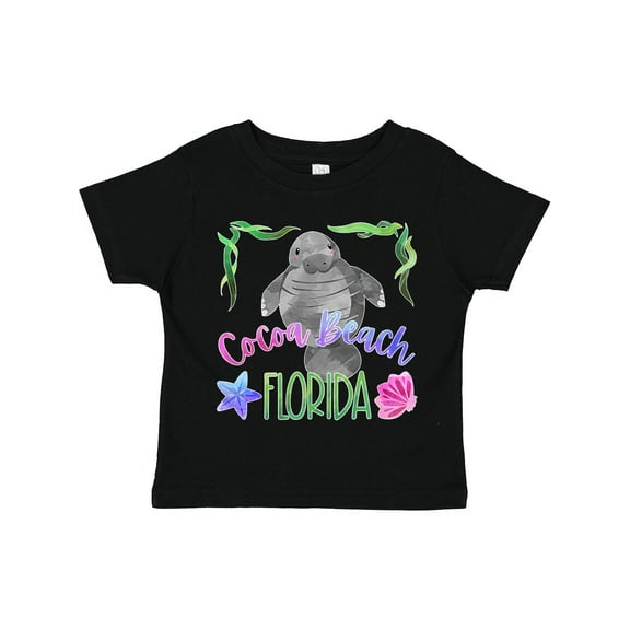 Inktastic Cocoa Beach Florida Cute Swimming Manatee Boys or Girls Toddler T-Shirt