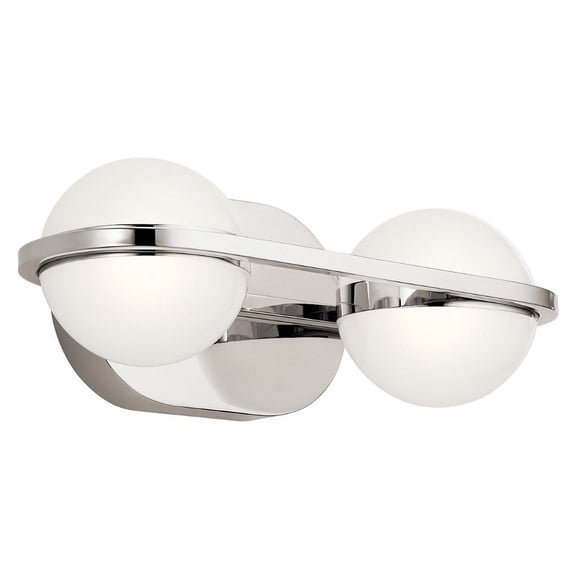 14 Inch 12W 2 Led Bath Vanity-Polished Nickel Finish Elan Lighting 85091Pn