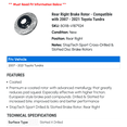 thumbnail image 2 of Rear Right Brake Rotor - Compatible with 2007 - 2021 Toyota Tundra 2008 2009 2010 2011 2012 2013 2014 2015 2016 2017 2018 2019 2020, 2 of 2