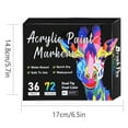 thumbnail image 3 of Double Ended Acrylic Paint Pen Marker Set, 24/48/72/96/120/168 Colors, 3Ml Pigment Pen For Painting Ceramic Wood Canvas Diy Crafts, Waterproof Quick Dry Art Markers For, 3 of 5