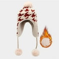 thumbnail image 2 of Women's Bomber Hats Autumn Winter Hat Black Red Khaki Brown Polyester Cotton Hat, Women's Accessories Bomber Hats M, 2 of 8