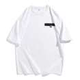 thumbnail image 2 of cfhntfmh Men's Summer Cotton T-Shirts Oversized Unisex Vintage Baggy Tee Short Sleeve Loose Solid Color Casual Tops, 2 of 3