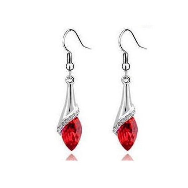 Pendientes de estilo joyería con brillantes diamantes de cristal austriaco, pendientes de pianista, regalo ideal, cómodos de llevar, buen material