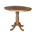 thumbnail image 4 of 36" Solid Wood Round Top Pedestal Table in Oak with 12" Leaf - 35.3" H, 4 of 8