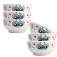 thumbnail image 1 of Set de 6 Platos Hondos o Bowls para Sopa, Elaborado de Porcelana con Diseño Stitch Navideño, Color Blanco, 13.5 cm, 1 of 8