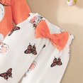 thumbnail image 3 of Cdudpw Newborn Baby Girls Clothes Ribbed Ruffled Romper+Floral Pants+Headband Infant Outfit Set(Z140-Orange), 3 of 5