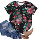 thumbnail image 3 of Tops de Ajuste Suelto para las Mujeres Impreso Manga Corta Suéter Camiseta Cuello Redondo Blusa Casual, Top de Moda para el Uso Diario Y las Salidas, 3 of 6