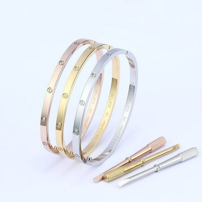 Love braceletWhite gold  Love bracelets, Gold bracelet for women, Titanium  bracelet