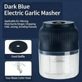 thumbnail image 4 of Electric Garlic Chopper, Mini Portable Veggie Cutter, USB Rechargeable Chopper with Stainless Steel Blades, One-Touch Mini Kitchen Helper, Easy to Clean, For Vegetables (Blue*2, 4 Blades), 4 of 10