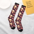thumbnail image 4 of Daiia Sports Socks cool rock Skull record Printed Novelty Crew Socks for Men Women Knee High Socks Cotton Socks Soft & Breathable Support Unisex Socks, 4 of 9