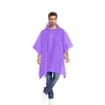 thumbnail image 4 of WWV Waterproof Adult Rain Ponchos Waterproof Thickened Cloak Raincoat Portable Adult Poncho for Outdoor Hiking Cycling Non Disposable Reusable Purple, 4 of 8