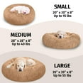 thumbnail image 6 of PETORO Dog Bed, Cat Bed, Pet Bed, Anti-Anxiety Machine Washable Donut Bed, Brown, Small, 6 of 7
