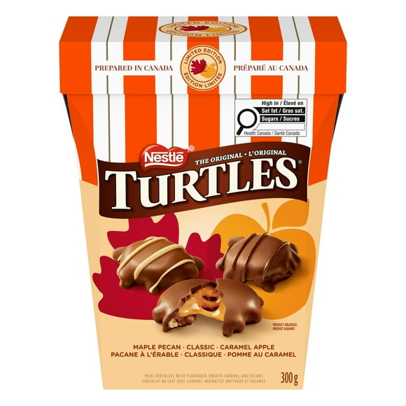Turtles Gift Box, Contains 3 Varieties - Classic, Caramel Apple & Maple Pecan, 300 g