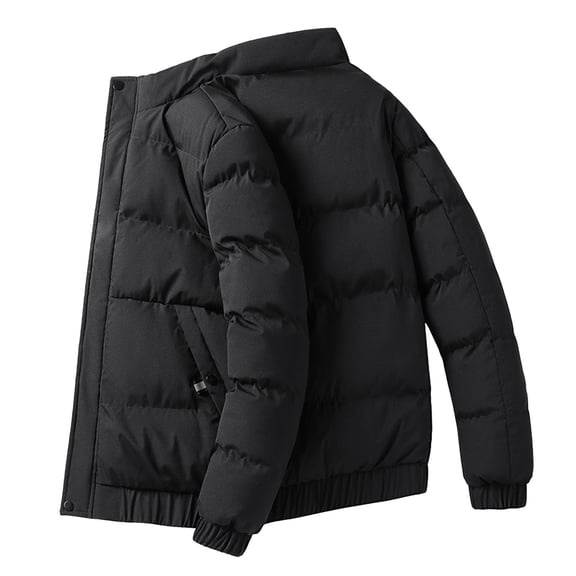 Daznico Winter Coats for Men,Winter Padded Coat Warm Stand Collar Jacket Thickened Insulated Outerwear for Cold Weather Windproof Fit,Size:M