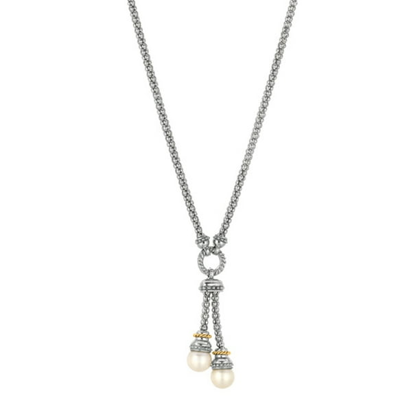 Jewelrynest Sterling Silver 18k Popcorn Pearls Tassel Necklace 14 5 Gr Tw Walmart Com Walmart Com