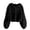 Black, variant on Little Girl's Fuzzy Hoodies Warm Loose Pullover Jacket Tops Button Down Warm Coat Size 5-6T ,Pink
