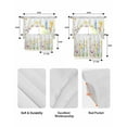 thumbnail image 6 of Verdant Flower Patterns Kitchen Curtains Swag Valance and Tier Curtains Set 24 Inch Length, Farmhouse Botanical Rod Pocket Drape Panels Pair Swag Curtain for Bathroom/Cafe/Window, 6 of 6