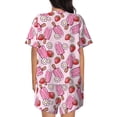 thumbnail image 3 of Kdxio Strawberry Popsicle Print Pajamas Sets for Women Short-Sleeved Pjs with Lounge Shorts Two Piece Sleepwear S-4XL, 3 of 9