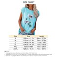 thumbnail image 4 of Blusa de manga corta Top Cuello redondo Blusa de manga corta con estampado floral para citas de mujeres, 4 of 6