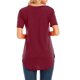 thumbnail image 4 of La nueva manga del cortocircuito del cuello del color sólido V de la camiseta de las mujeres de CACAGOO Camiseta mujer, 4 of 7