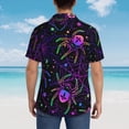 thumbnail image 6 of Bixox Men's Hawaiian Shirts Men's Multi-colored Spiders Print Short-Sleeve Shirt-Small, 6 of 8