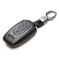 thumbnail image 2 of Vitodeco Genuine Leather Smart Key Fob Case Cover Compatible with Lincoln Continental, MKC, MKZ, MKX (2017 - 2022), Navigator (2018 - 2022), Nautilus (2020 - 2022) - 5 Buttons, Black, 2 of 5