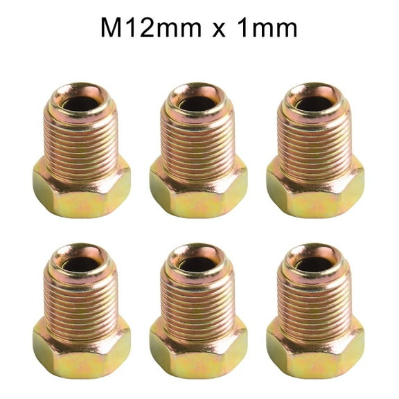 6 Metric Brake Pipe Fittings Unions Master Cylinder 12mm x 1mm Metric 3/16" Pipe