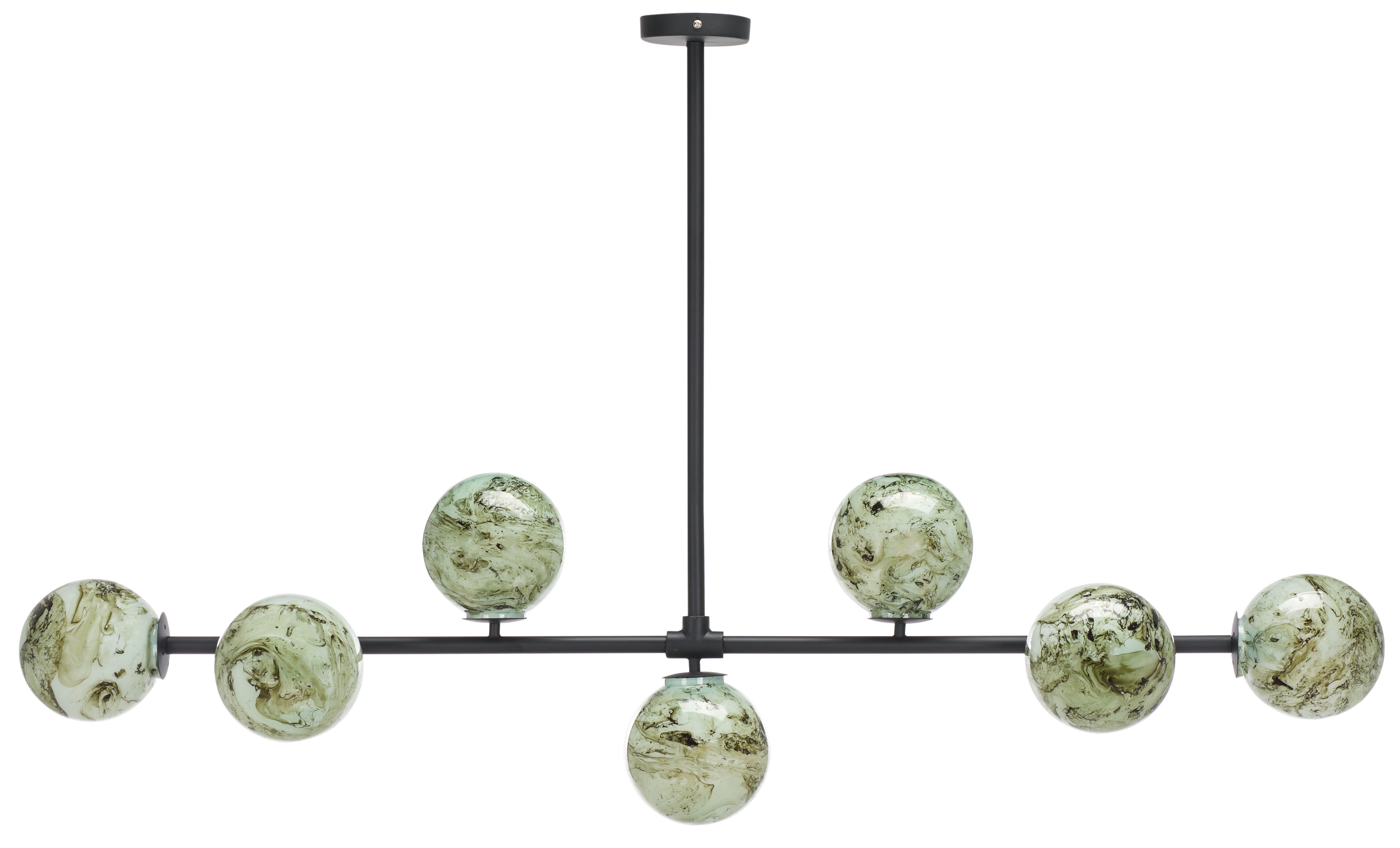 Safavieh Melesa 7-Light 53" Modern Metal Chandelier, Black