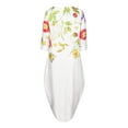 thumbnail image 6 of Gvmfive Plus Size Dress S-5XL Women Floral Print Maxi Dress Casual 3/4 Sleeve Long Dress, 6 of 8