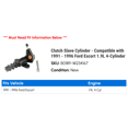 thumbnail image 2 of Clutch Cylinder - Compatible with 1991 - 1996 Ford Escort 1.9L 4-Cylinder 1992 1993 1994 1995, 2 of 2