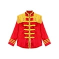 thumbnail image 3 of Yeahdor Girls Boys 60s British Sergeant Pepper Rock Band Pop-Star Jacket Tassels Long Sleeve Musician Shirt Red 8, 3 of 5