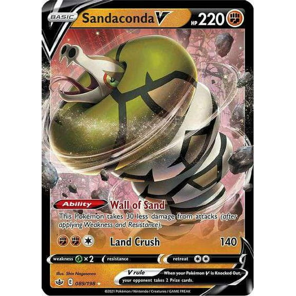 Pokemon Chilling Reign Sandaconda V #89