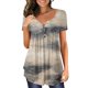 thumbnail image 1 of Blusa Casual Gibobby de Mujer con estampado de flores y cuello botones manga corta, 1 of 4